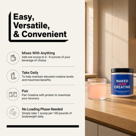 NAKED Lean Creatine HCl, ingrédients sur l'emballage