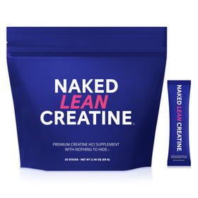 NAKED Lean Creatine HCl stick pack unflavored front view