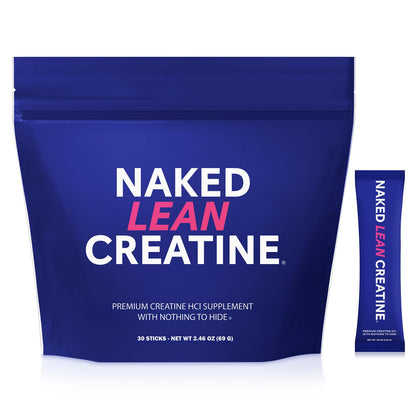 NAKED Lean Creatine HCl stick pack unflavored front view