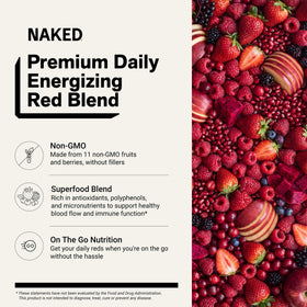 NAKED Naked Reds Poudre Superfood 340g ingrédients sur l'étiquette