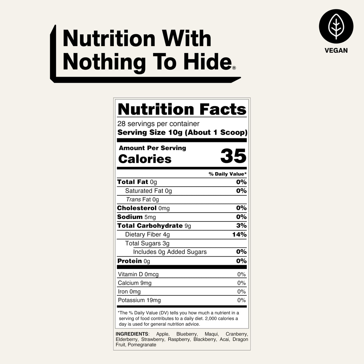 NAKED Naked Reds Poudre Superfood 340g vue de dos