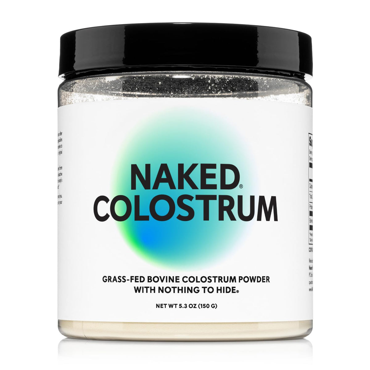 NAKED Poudre de Colostrum 204g vue avant avec emballage