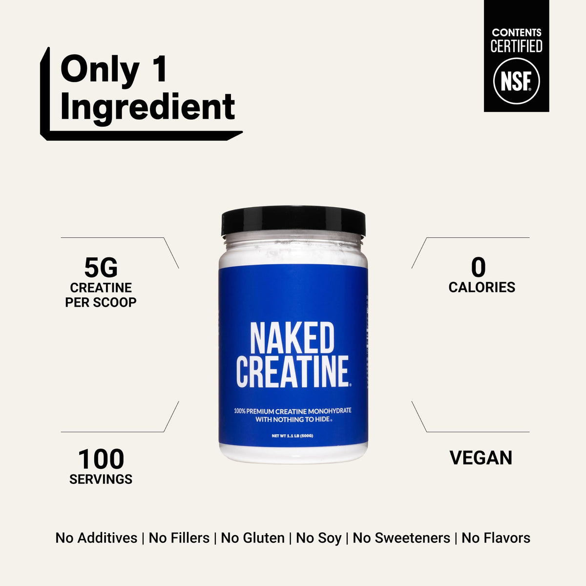 NAKED Poudre de Créatine Monohydrate Micronisée 500g en pleine utilisation