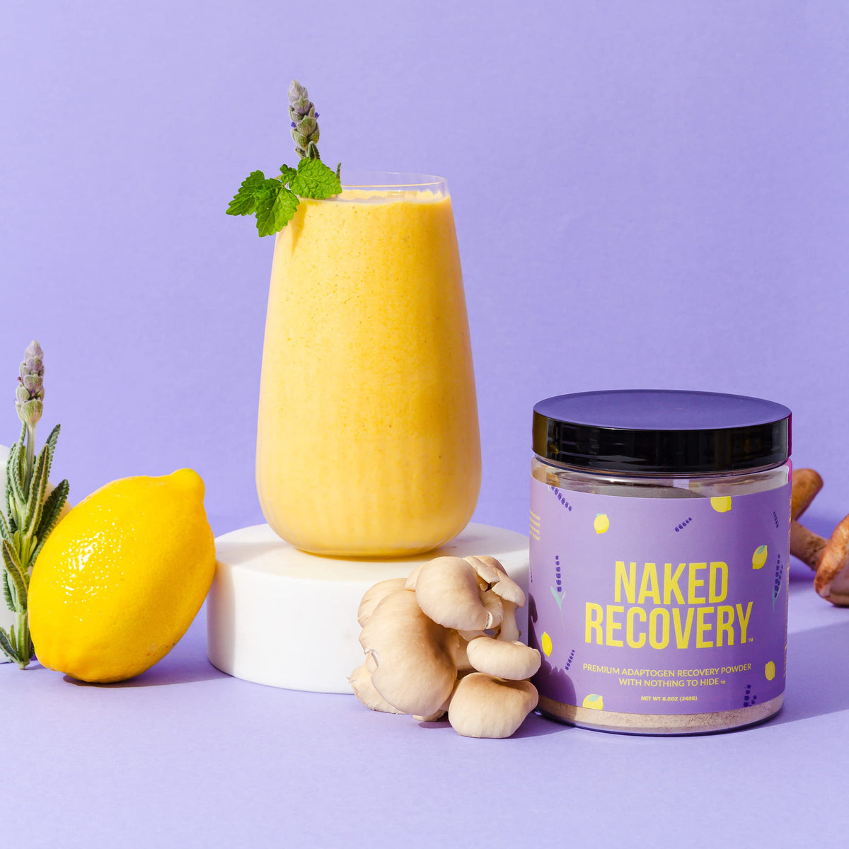 NAKED use poudre de champignons adaptogènes avec ingrédients