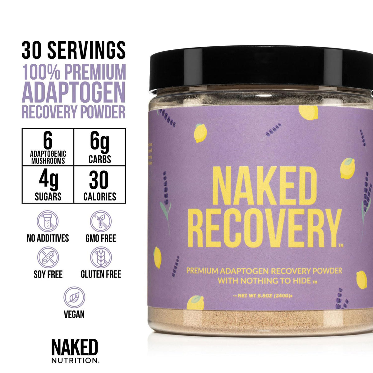 NAKED use poudre de champignons adaptogènes vue arrière