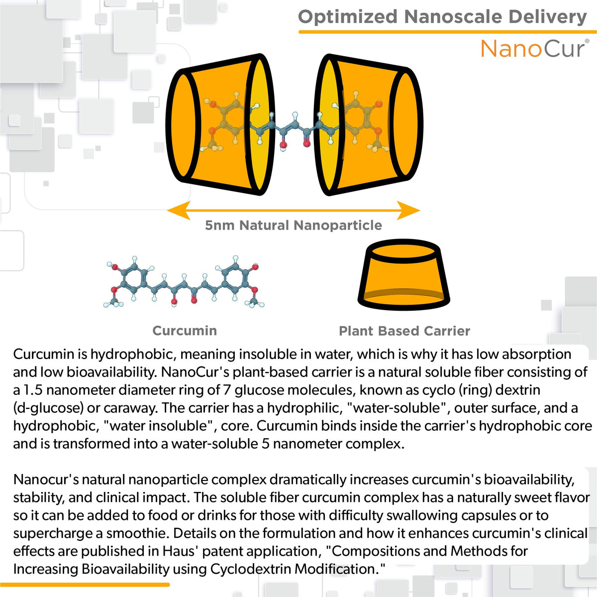 Nanocur Curcuma Nano-Carrier 190g packaging sur une table