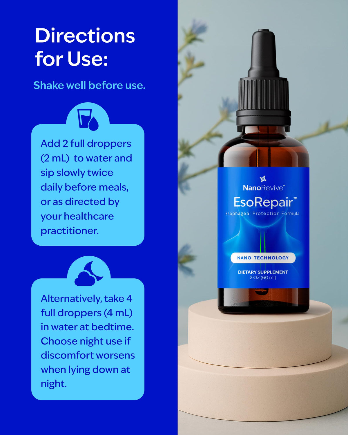 NANOREVIVE EsoRepair flacon sur fond neutre