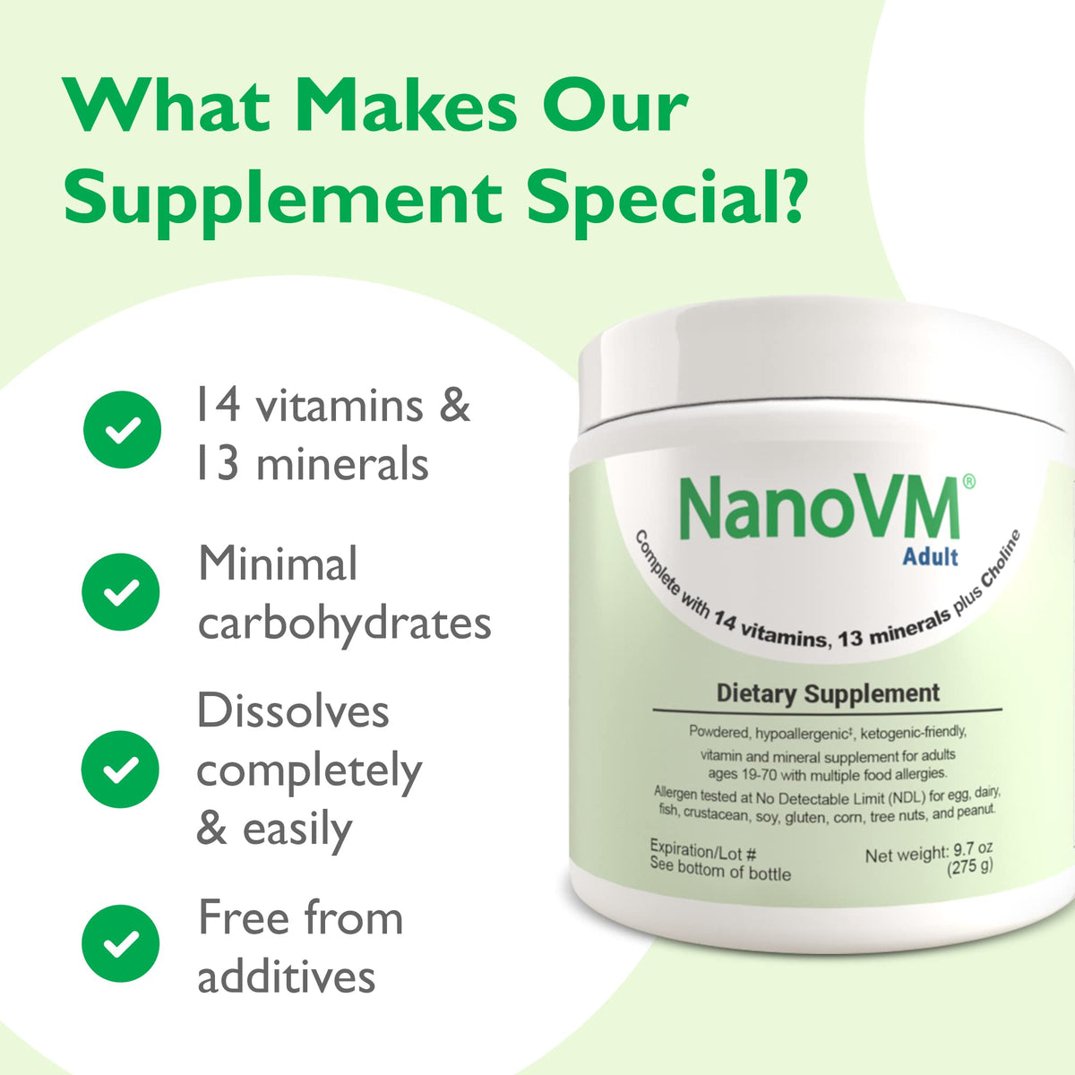 NanoVM Adult mélangé dans un smoothie