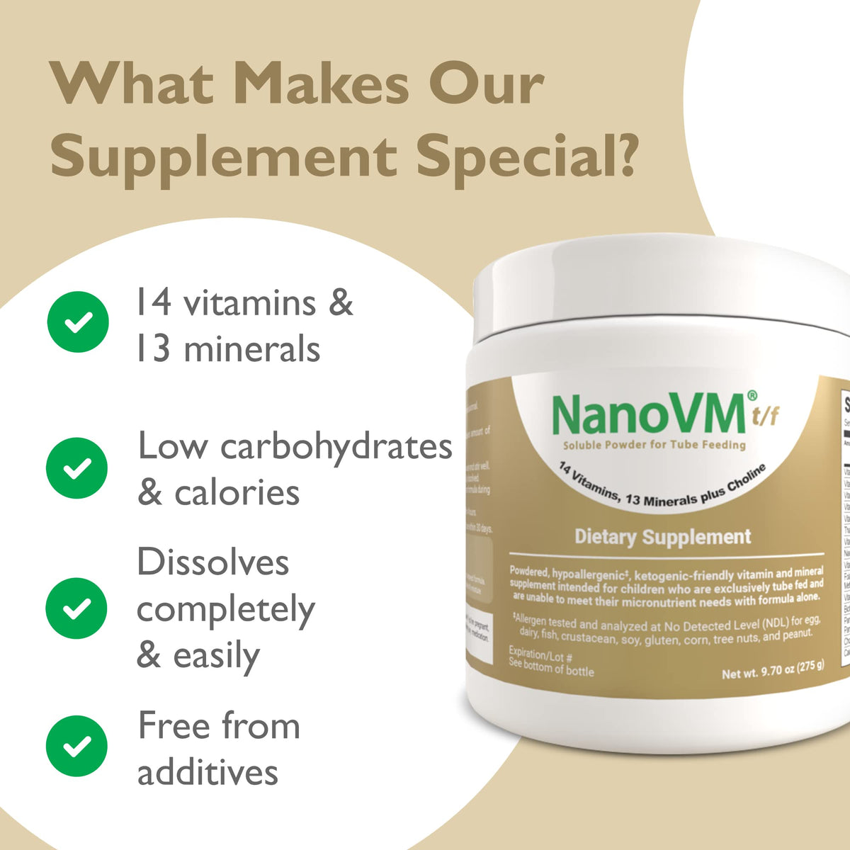 NanoVM t/f présentation du produit sur une table