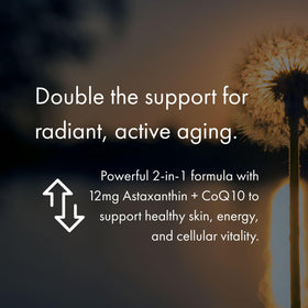 NAOMI Astaxanthine 12mg CoQ10 200mg softgel en gros plan