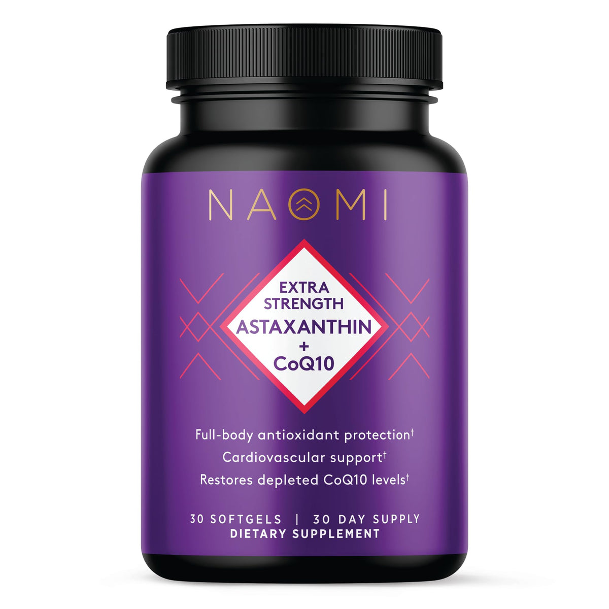 NAOMI Astaxanthine 12mg plus CoQ10 200mg softgel de couleur orange
