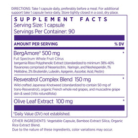 NAOMI Resvératrol 500mg capsules à l'intérieur du flacon