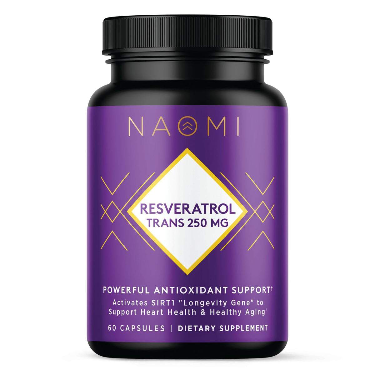 NAOMI Resvératrol Bio 250mg gélules vue de face