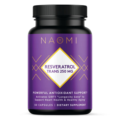 NAOMI Resvératrol Bio 250mg gélules vue de face