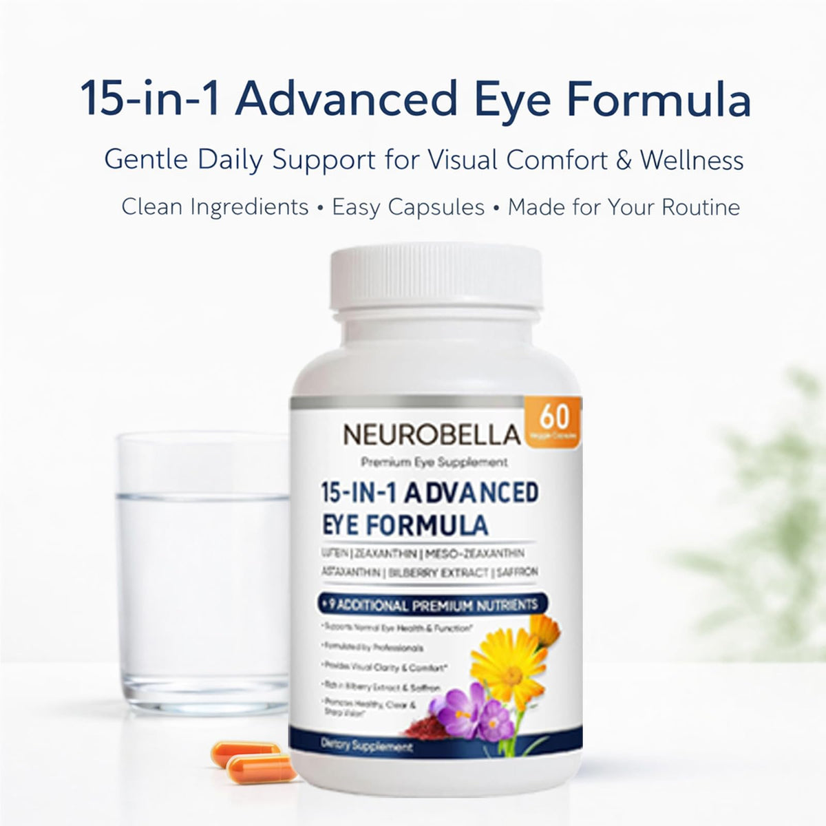 NAPEXIX Neurobella Eye Formula en gros plan sur l'étiquette