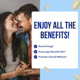 NasaBeahava CoQ10 400mg capsules avec des ingrédients naturels en arrière-plan