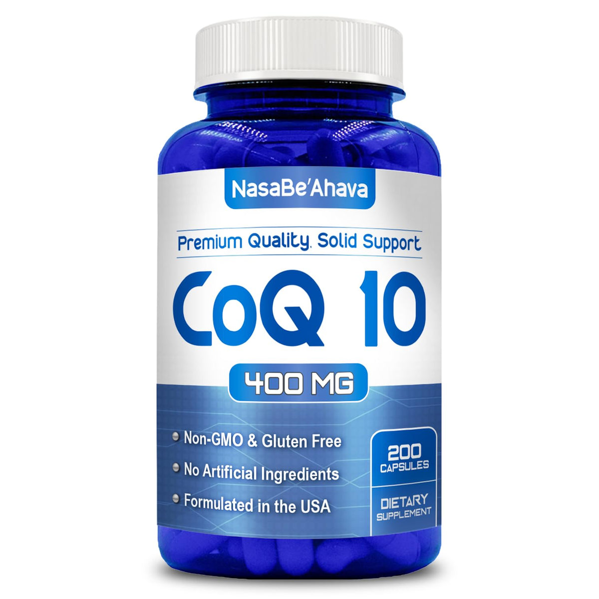 NasaBeahava CoQ10 400mg capsules vue de face dans l'emballage