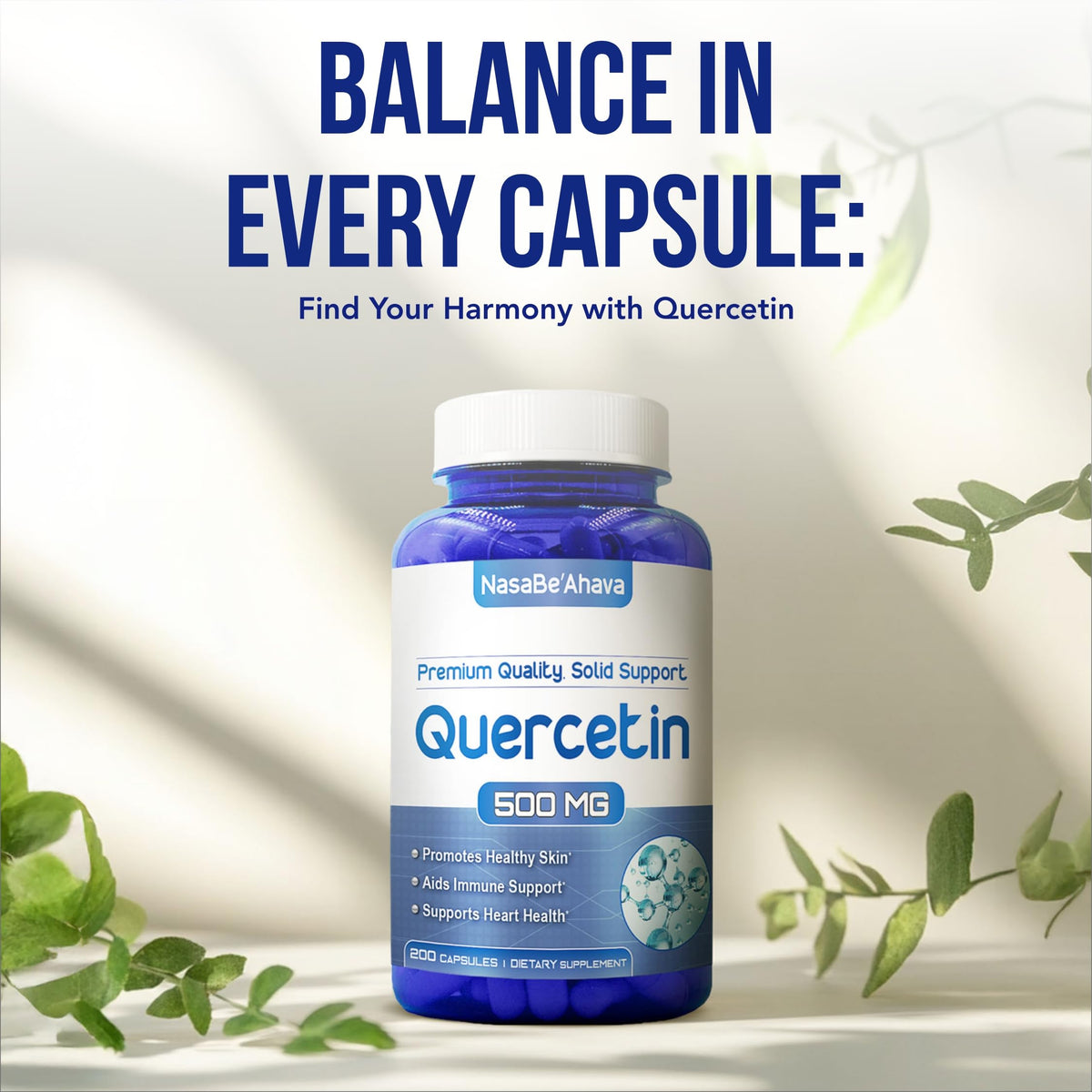 NasaBeahava Quercétine 500mg capsules dans une cuisine