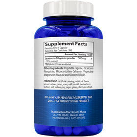 NasaBeahava Quercétine 500mg capsules vue arrière