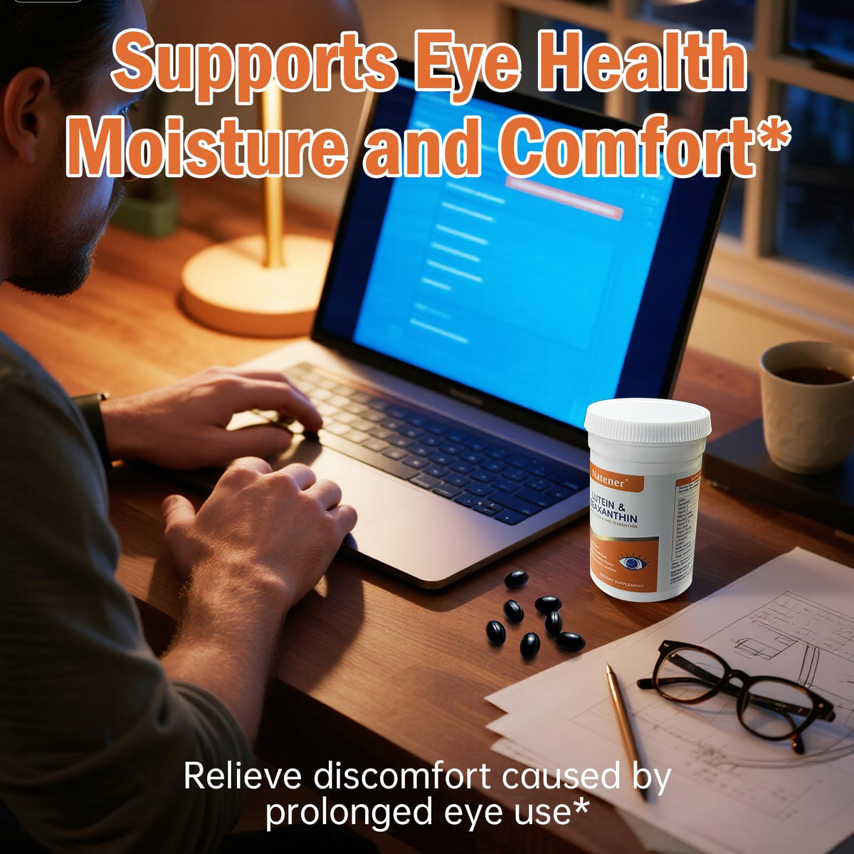Natener Complément Alimentaire 14 en 1 pour les Yeux, ingrédients listés