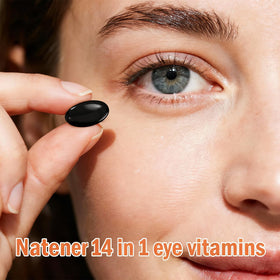 Natener Complément Alimentaire 14 en 1 pour les Yeux, vue de côté avec dosage