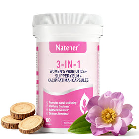 Natener Probiotiques Vaginal 3 en 1 600mg Ecorce de Bouleau Glissant - vue de face