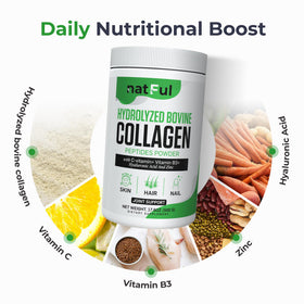 NATFUL Poudre de Collagène Hydrolysé 590g dans un café