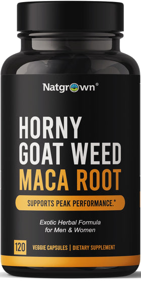 Natgrown Complément Alimentaire Maca et Epimedium 120 Capsules vue de face