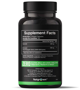 Natgrown Quercetine avec Bromélaïne 120 capsules arrière