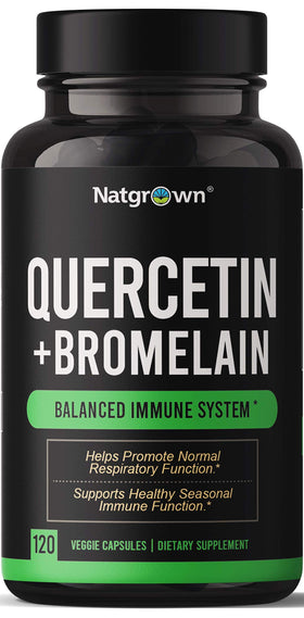 Natgrown Quercetine avec Bromélaïne 120 capsules avant