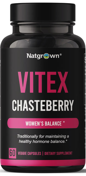 Natgrown Vitex Chasteberry 60 capsules vue de face