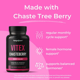 Natgrown Vitex Chasteberry avec un verre d'eau