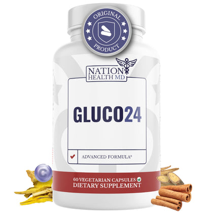 NATION HEALTH MD Gluco24 complément alimentaire en capsules végétariennes