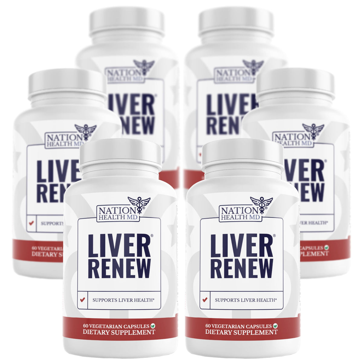 NATION HEALTH MD Liver Renew 60 capsules vue de face