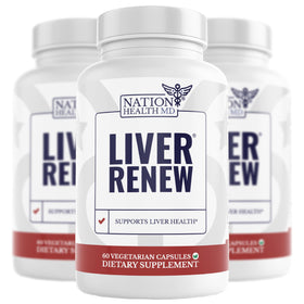 NATION HEALTH MD Liver Renew flacon de 331g avec capsules