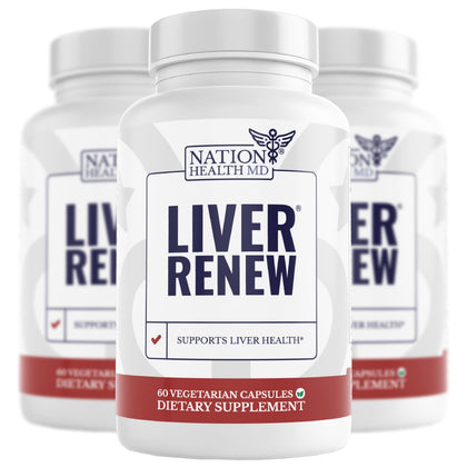 NATION HEALTH MD Liver Renew flacon de 331g avec capsules