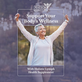 NATION HEALTH MD Lymph MD capsules sur une table