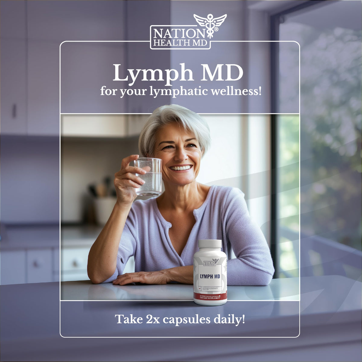NATION HEALTH MD Lymph MD sur un fond blanc