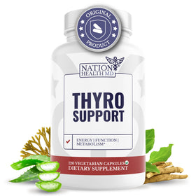 NATION HEALTH MD Thyro Support 120 capsules vue de face