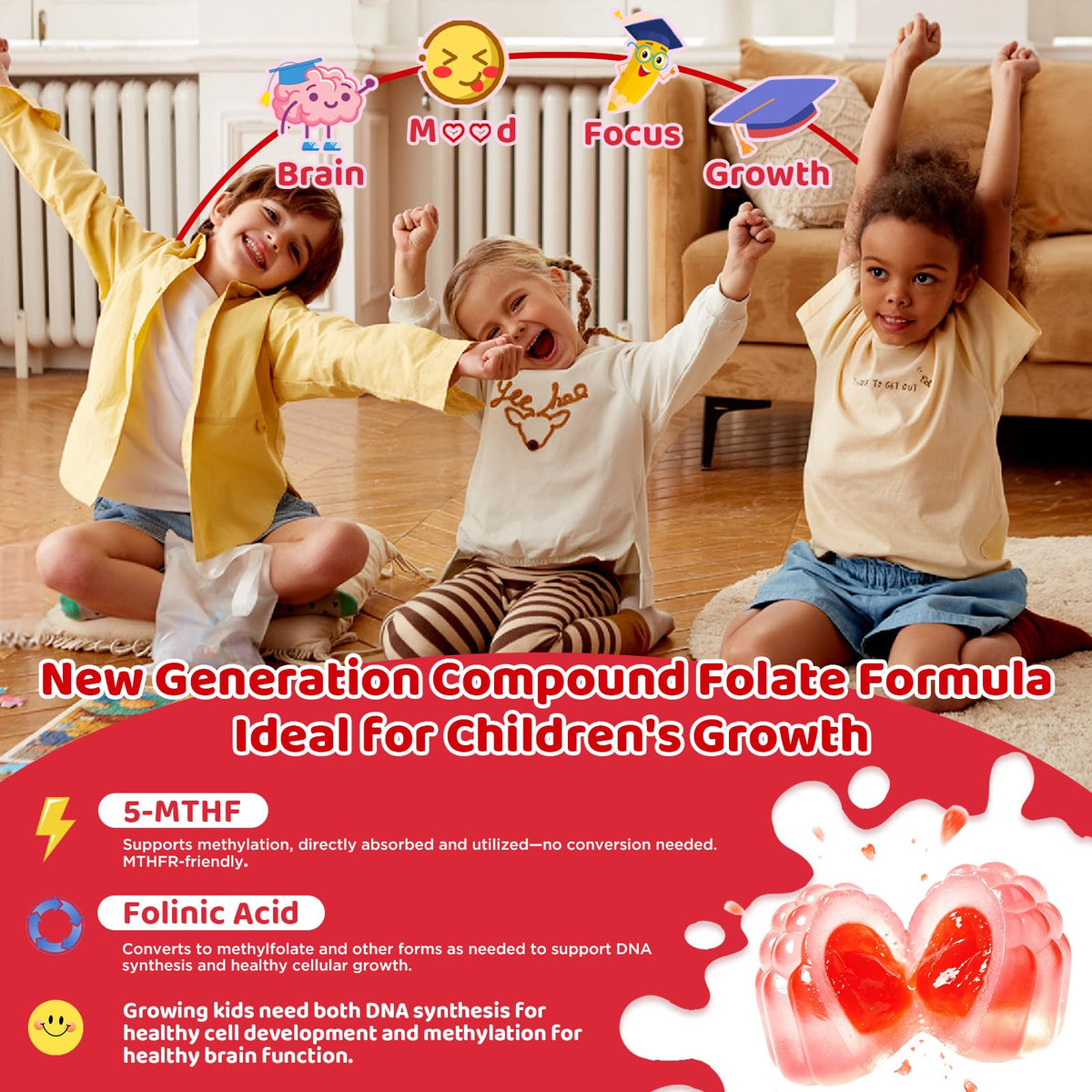 NATISLAND Acide Folinique Gummies 60 unités, emballage
