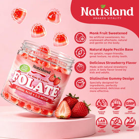 NATISLAND Acide Folinique Gummies 60 unités, vue d'ensemble