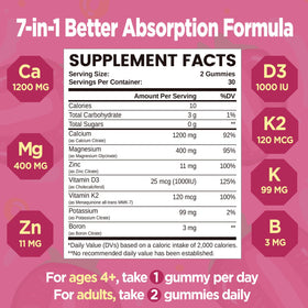 NATISLAND Calcium 1200 mg Gummies, emballage et contenu