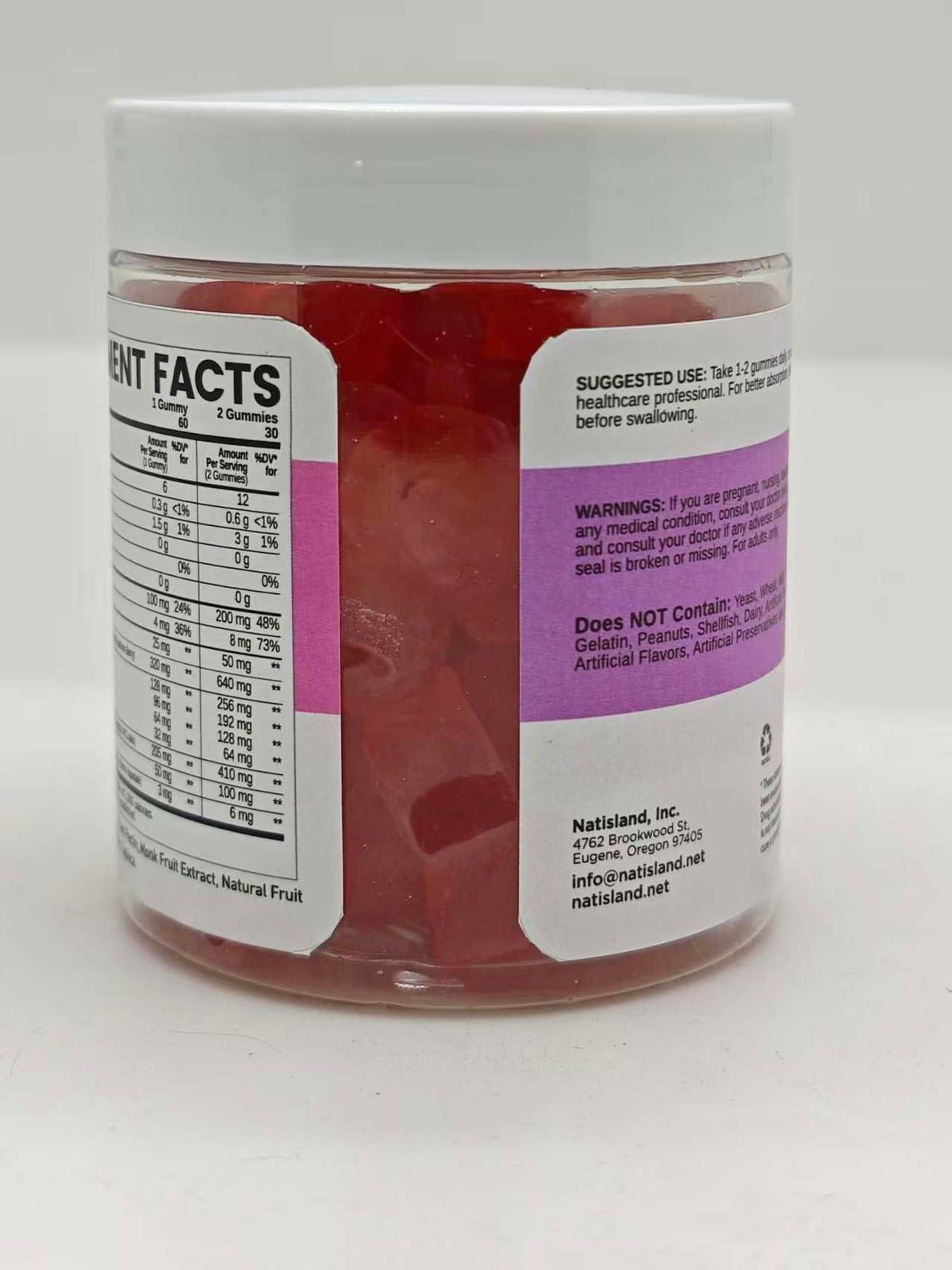 NATISLAND Complément Alimentaire DHEA pour Femmes 440g dimensions