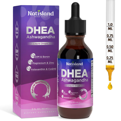 NATISLAND DHEA 25mg/50mg gouttes liquides vue de face