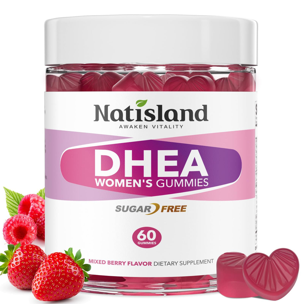 NATISLAND DHEA complément pour femmes 60 gummies avant