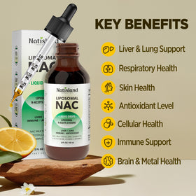 NATISLAND Gouttes de NAC Liposomales 600 mg étiquette