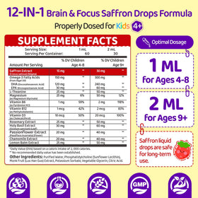 NATISLAND Gouttes de Safran Liposomal pour Enfants goût fraise
