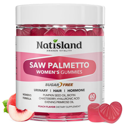 NATISLAND Gummies de Saw Palmetto pour Femmes, vue avant