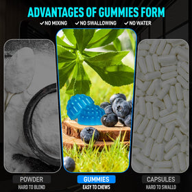 NATISLAND Gummies HMB et L-Leucine, gummies dans une main
