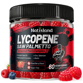 NATISLAND Gummies Lycopène et Saw Palmetto en boîte vue de face